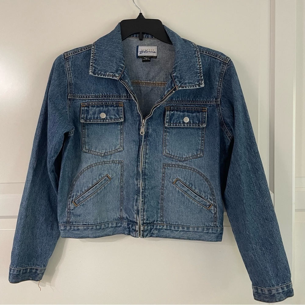 Vintage Y2K Express Blues Full Zip Jean Jacket 30240